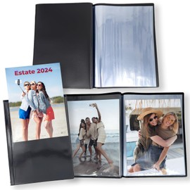 Photo Album 13x19 13x18 cm Soft and Flexible Cover Perfect for Storing Photos, Postcards and Memories, 3 Holders for 40 Photos, Total 120 Photos