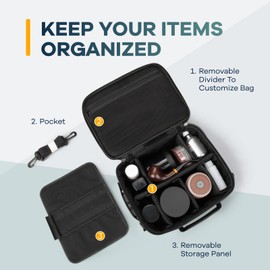 HOMEAL Large Smell Proof Stash Bag With Accessories, Containers With Lock, Box Kit, Storage and Travel Gift for Men/Women - Black XX-Large 264