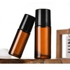 GZRYEJLEI 2Pcs Brown 50ml Glass Essential Oil Rollerball for Fragrance