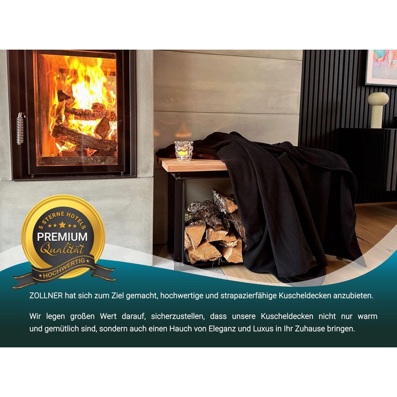 ZOLLNER Cuddly Blanket 130 x 170 cm Cuddly and Durable