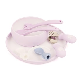 Miniguysa 8PCS Silicone Baby Plates, Bowls & Utensils Set for Toddlers 1-3 & Infants | Durable & Safe Toddler Plates | Ideal for Infant Feeding & Self-Feeding