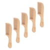 5pcs Bamboo Hair Comb Anti Statics Round Teeth Fragrance Wide