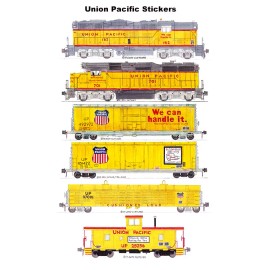 Union Pacific We Can Handle It Train 6 individual Stickers Andy Fletcher