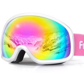 Freela Ski Goggles Adult Snowboarding Goggles for Men Women Youth Snowboard Goggles Clear Anti Fog UV Protection OTG Snow Sports Skiing Snowmobile Winter Goggles Over Glasses Helmet Compatible Pink