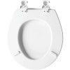Church 540EC 000 Enameled Wood Toilet Seat with Cover, Round