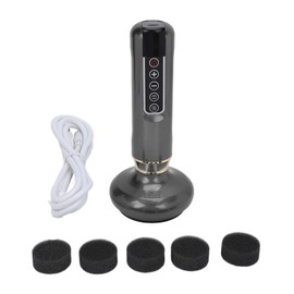 Electric GuaSha Massager 12 Suction Gears Steel Balls Negative Pressure Cupping Meridians Massage Machien Gray