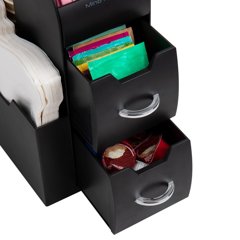 Mind Reader Cup and Condiment Station, Countertop Organizer, Coffee Bar,