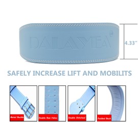 Women Weight Lifting Belt With Padding, Gym Belt 6 MM Thick and 4" Wide 100% Real Leather Lifting Belts for Ladies, Power Lifting Workout & Squats Exercise