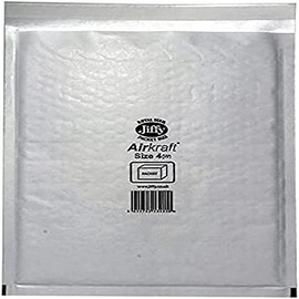 Jiffy Airkraft Postal Bags Bubble-lined Peel and Seal No.4 White 240x320mm Ref JL-AMP-4-10 [Pack of 10]