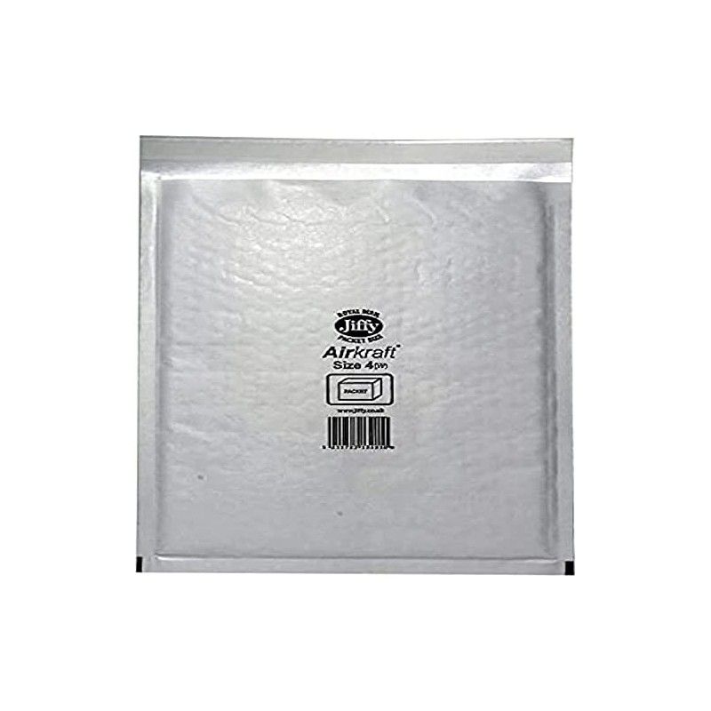 Jiffy Airkraft Postal Bags Bubble-lined Peel and Seal No.4 White