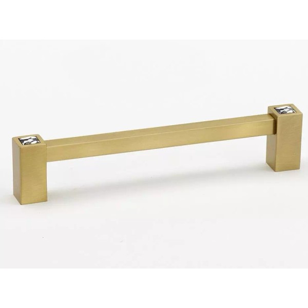 Alno C718-6-PN Contemporary II Crystal 6" Crystal Pull Polished Nickel