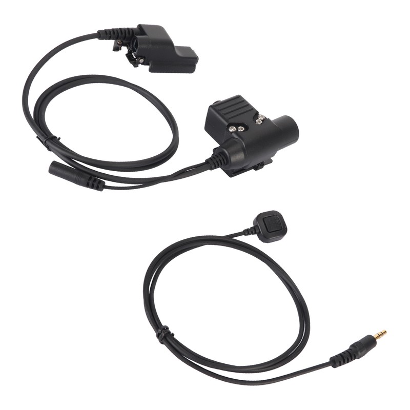 U94 PTT Adapter Durable Portable Military Intercom Headset Adapter for