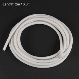 uxcell 4mm Soft Silicone Bending Insert Tube for Rigid Tubing 6.6ft White