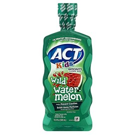 ACT Kids Anti-Cavity Wild Watermelon Fluoride Mouthwash (Pack of 6)