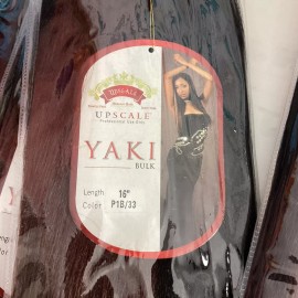Upscale 100% Human Hair Yaki Weaving Tangle & Shed Free 16” Color: 33