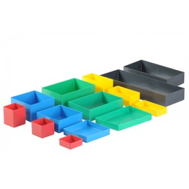 hünersdorff Insert Box Made of High-Impact Polystyrene (PS), Dimensions: 54 x 54 x 63 mm, Colour: Red