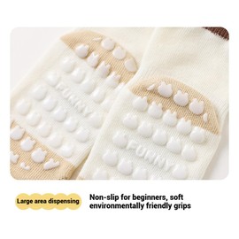 Baby Toddler Non-Skid Crew Socks with Grips Girl Boy Non Slip Socks Infant Newborn First Walking Floor Socks 8 Packs (US, Age, 1 Year, 3 Years, Cartoon)