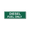 Diesel Fuel Only Gas Gasoline Fuel Tank Printed Warning Label