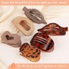 6pcs Flat Hair Clips for Women 3 Styles Ergonomic Curved