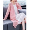 FindThy Women’s Casual Long Duster Cardigan 3/4 Sleeve Open Front