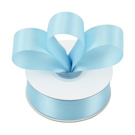 HUIHUANG Baby Blue Ribbon 1 inch x 20 Yards, Luxury Shimmer Thick Satin Ribbon Double-Faced Blue Ribbon for Baby Shower, Crafts and Bows, Gift Wrapping, Flower Bouquet, Holiday and Home Decor