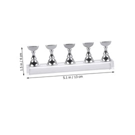 Baluue Nail Art Display Stand 4 Sets of Acrylic Chessboard 5 Tips Magnetic Holder for Salons