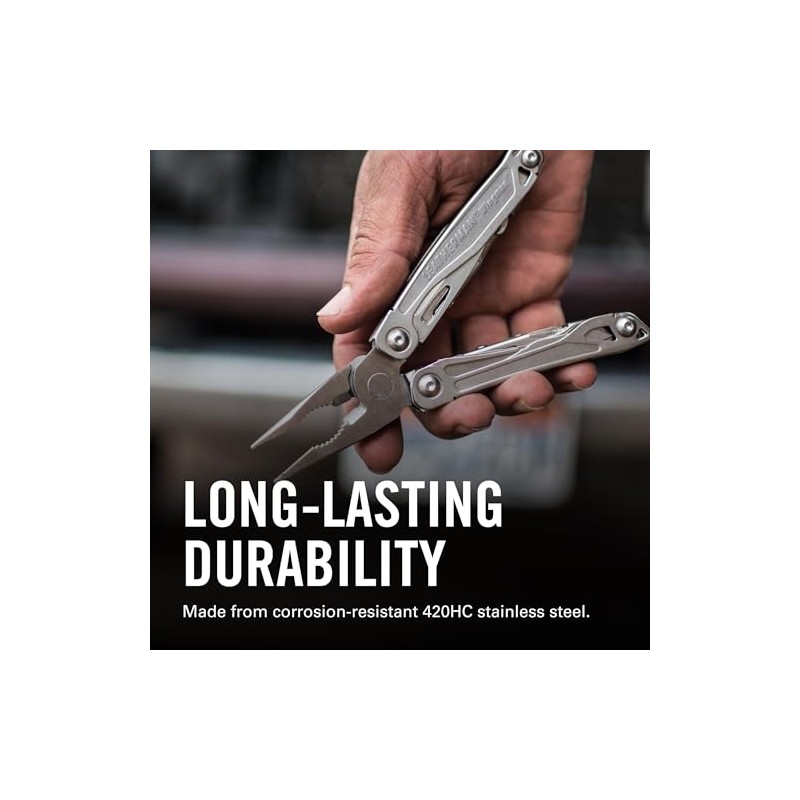 LEATHERMAN, Wingman Multitool with Spring-Action Pliers and Scissors, Stainless Steel