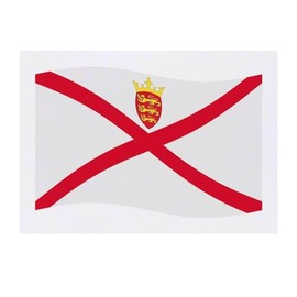 'Jersey Flag' Temporary Tattoo - Water Resistant, Skin-Safe, Non-Toxic Transfer (TO00068759)