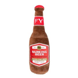 Fuzzyard Assorted Beer Bottle Can Plush Dog Toy with Squeaker (Barking Beer)