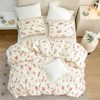 Tospass Floral Bed Linen 135 x 200 cm Beige Pink