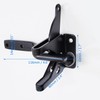 Pair of Black Self Locking Gate Latch Automatic Gravity Lever