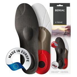 Bergal Men's X-treme Einlegesohle für Freizeit Orthotic Insole, Multicolour (Schwarz), 3.5 UK