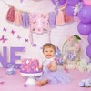 FESTELLAR High Chair Banner Embroidery Highchair 1st Birthday Girl One