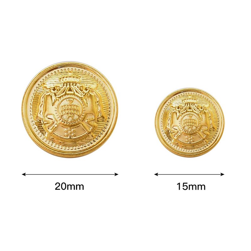 Samcos Button for Blazer, Set of 11, Antique Metal Buttons,
