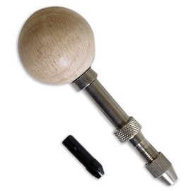 3.5" Pin Vise with Teak Wood Handle : (Pack of 2 Vises)