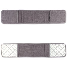 DII Basic Terry Collection 100% Cotton Quilted, Double Mitt, Gray, 2 Piece