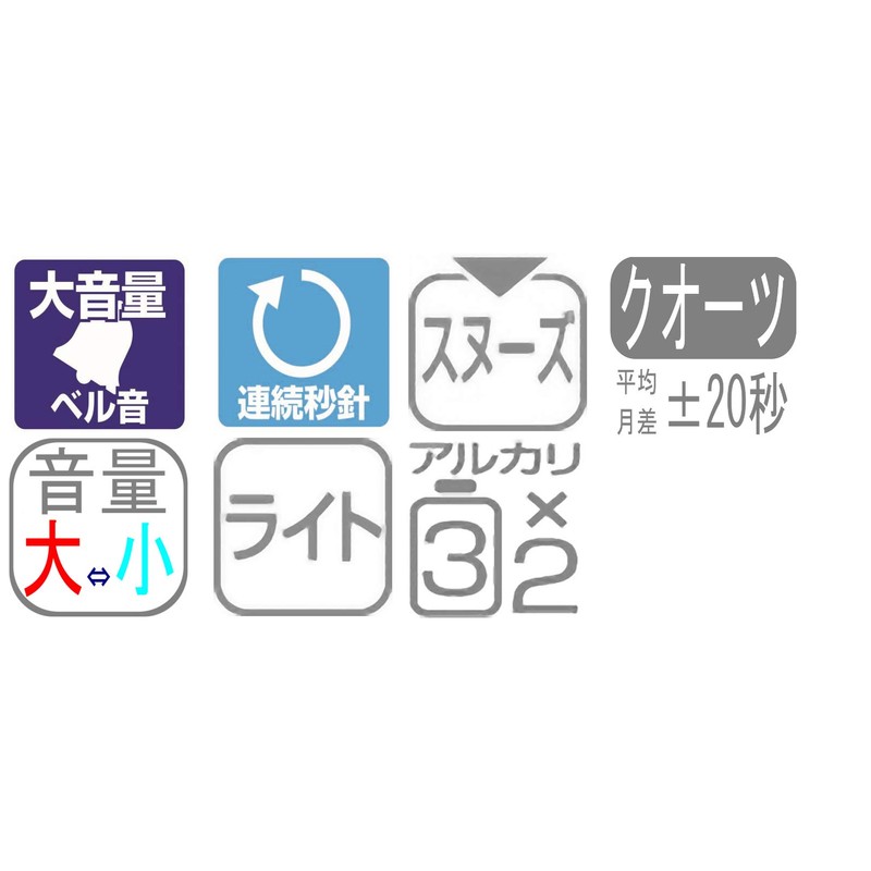 RHYTHM 8RA647SR02 Alarm Clock, Loud Bell Sound, Alarm, Backlight, Continuous