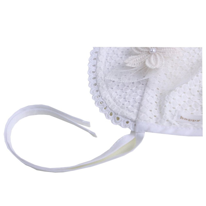 Baby Girl Toddlers Breathable Lacy Bonnet Eyelet Cotton Adjustable Sun