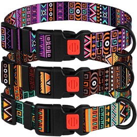 CollarDirect Tribal Dog Collar Aztec Pattern Adjustable Nylon Pet Collars for Small Medium Large Dogs Puppy