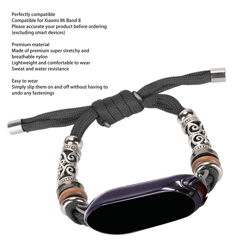 Smartwatch Replacement Wristband Stylish Hand Woven Nylon Elastic Replacement Band