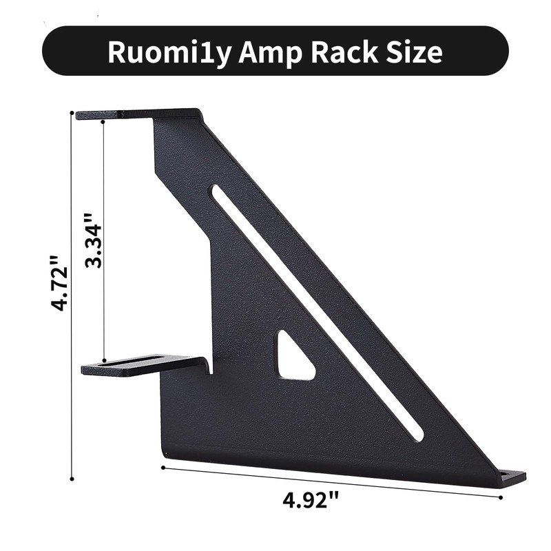 2 Amp Rack Car Audio,24 Watts Steel Amplifier Equipment Mount
