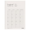 Nakabayashi NS-B502-26AW Notebook, 2026 Logical Diary, Monthly Note Type, B5,