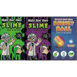 DIY SLIME-BOUNCY BALL KIT - Make Your Own Slime or Light Up Bouncy Balls - 3 DIY Light up Bouncy Ball