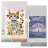 EOBROMD Cat Landscape Diamond Painting Composition Notebooks with Tools, Binder