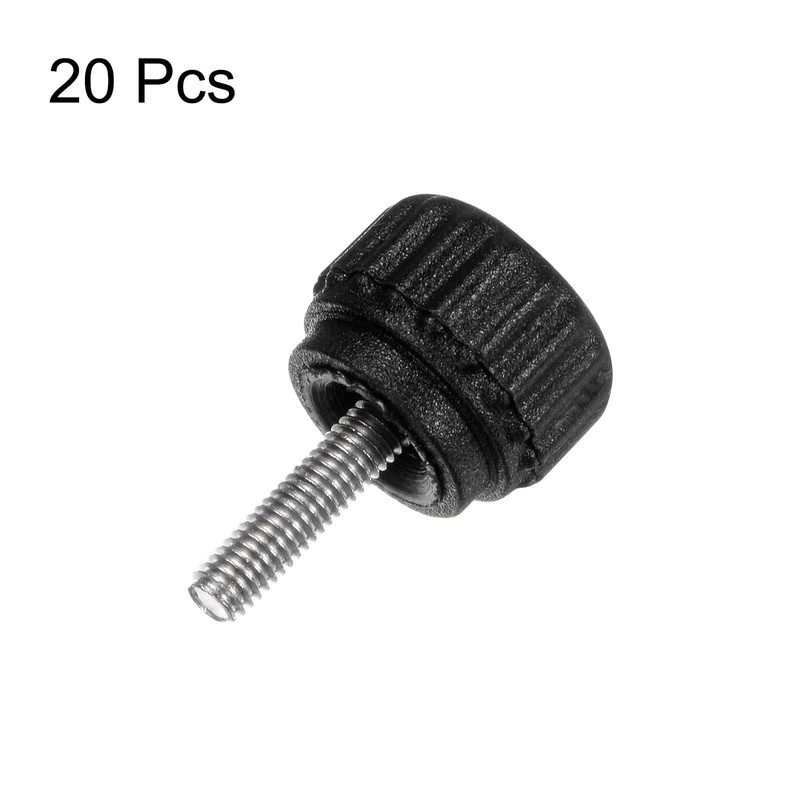 sourcing map 20pcs Knurled Clamping Knobs Thumb Screws M3 x