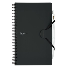 Kokuyo SP147S5-D Soft Ring Notebook, Penott B6 Modified, 0.2 inch (5 mm) Square, Black