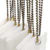 Antique Brass Shower Curtain Hooks, 27 Inch Ball Chain Design,