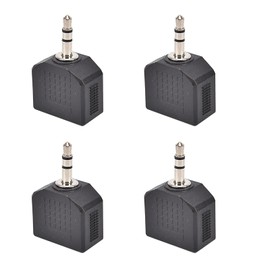 hrsyyl 4pcs 3.5mm Headphone Y Splitter Adapter 3.5mm 1/8 inch Male to Dual Female Stereo Jack Adapter Converter for Media Players & Audio Devices with 3.5mm Jack