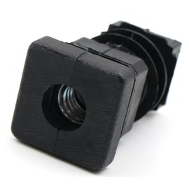 Design61 4 x Threaded Plugs Square Tube Plugs 18 x 18 mm 1.5-2 mm with M8 Internal Thread