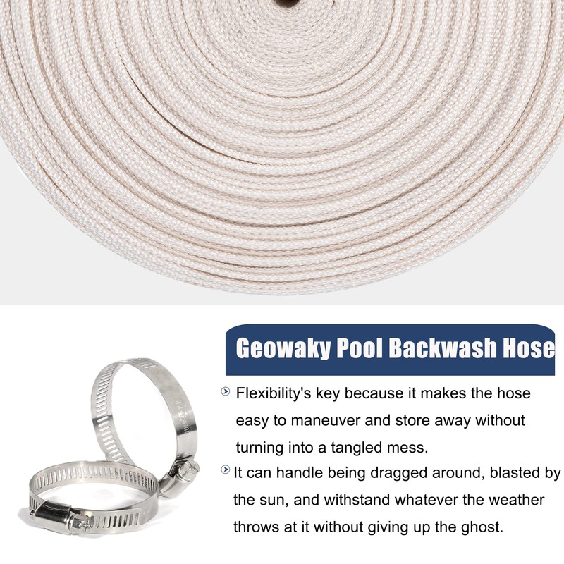 Product image Backwash Hose 2"ID x 100ft Swimming Pool Discharge